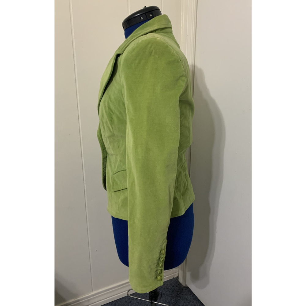 Caslon Women's Blazer Clover Green Velvet Size Medium Spring Career Easter - Picture 2 of 10